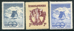 CZECHOSLOVAKIA 1950 Tatra Cup Skiing Championship MNH / **.  Michel 605-07 - Unused Stamps