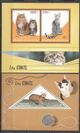 JA245 2016 CATS DOMESTIC ANIMALS FAUNA 1KB+1BL MNH - Domestic Cats