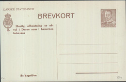 1954. DANMARK DE DANSKE STATSBANER. BREVKORT. 20 ØRE FREDERIK IX Print 97x.   () - JF425450 - Interi Postali