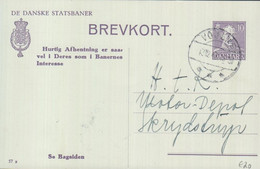 1948. DANMARK DE DANSKE STATSBANER. BREVKORT. 10 ØRE CHRISTIAN X Print 57 X  Cancelle... () - JF425461 - Interi Postali