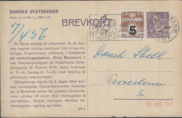 1956. DANMARK DANSKE STATSBANER. BREVKORT. 15 ØRE FREDERIK IX Print 205x.  Cancelled ... () - JF425476 - Interi Postali