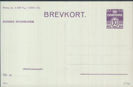 1948. DANMARK DANSKE STATSBANER. BREVKORT. 10 ØRE Print 65x.  () - JF425479 - Interi Postali