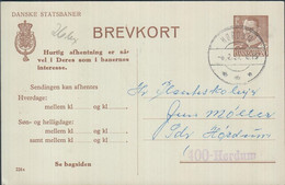 1957. DANMARK DANSKE STATSBANER. BREVKORT. 20 ØRE FREDERIK IX Print 226 X.  Cancelled... () - JF425486 - Interi Postali