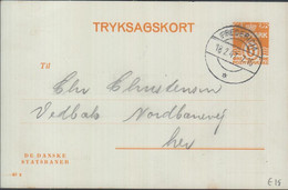 1947. DANMARK DANSKE STATSBANER. TRYKSAGSKORT. 6 ØRE Print 48x. Cancelled FREDERICIA ... () - JF425504 - Interi Postali