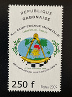 Gabon Gabun 2009 Mi. 1695 Xème Conférence Mondiale Grandes Loges Régulières Franc-maçons Freimaurer Freemasonry RARE ! - Freimaurerei