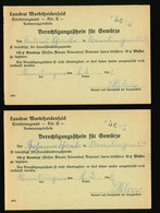 2x Landratsamt Marktheidenfeld Ernährungsamt - Berechtigungsschein Für Gewürze, Lebensmittelmarke, Remlingen 1942 - Lettres & Documents