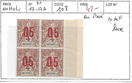 MOHELI N° 17-17A EN PAIRE BDF LUXE - Unused Stamps