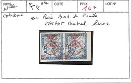 NOUVELLE CALEDONIE N° TAXE 8 OBL EN PAIRE BDF CACHET CENTRAL LUXE - Timbres-taxe