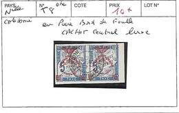 NOUVELLE CALEDONIE N° TAXE 8 OBL EN PAIRE BDF CACHET CENTRAL LUXE - Postage Due