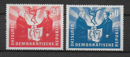 DDR - 1951 - YVERT N° 36/37 ** MNH - COTE = 55 EUR. - Neufs