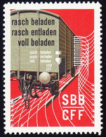 Um 1925 Poster Reklame Vignette, Schweizer Eisenbahn SBB/CFF, Postfrisch - Chemins De Fer