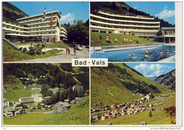 BAD VALS - GR - Mehrbildkarte Mit Kurhotels, Therme, Panorama, 1971 - Vals