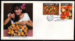 COLOMBIA- KOLUMBIEN- 1992. FDC/SPD. COLOMBIA EXPORTS FLOWERS AND FRUITS - Colombia