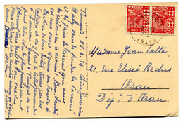 RC 21615 ALGERIE 1934 CARTE POSTALE DE BATNA CONSTANTINE POUR ORAN - Storia Postale