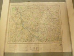 Carte I.G.N. N° J-14 : LA CHATRE / ARGENTON S/Creuse - 1/100 000ème - 1961. - Cartes Topographiques