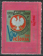 Poland SOLIDARITY (S054): Katyn Committee Victoria '89 (red) - Viñetas Solidarnosc