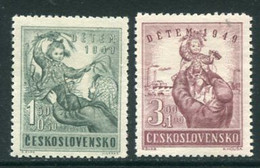 CZECHOSLOVAKIA 1949 Child Welfare MNH / **.  Michel 601-02 - Neufs