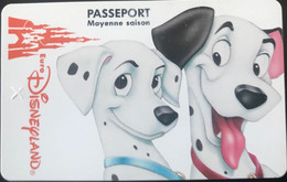 FRANCE  -  Euro DisneyLAND  -  101 DALMATIENS PARENTS  -  Adulte - Toegangsticket Disney