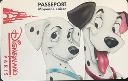 FRANCE  -  DisneyLAND  PARIS  -  101 DALMATIENS PARENTS  -  Adulte - Toegangsticket Disney