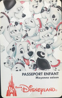 FRANCE  -  Euro DisneyLAND  -  101 DALMATIENS CHIOTS  -  Enfant - Disney-Pässe