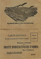 St étienne * Société Manufacturière D'Armes , Rue Tréfilerie * Doc Publicitaire Ancienne Double - Saint Etienne