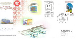 Hong Kong 1 St. Anniversary. Cover Sent To Denmark.# 736 # - Otros & Sin Clasificación