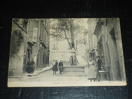 AUPS - RUE DU MARCHE - FONTAINE - 83 VAR (BW) - Aups