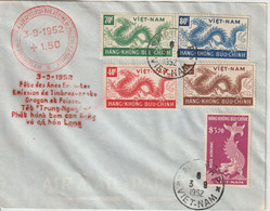 Vietnam FDC 1952 Série Dragon Et Poisson PA 4-8 - Viêt-Nam