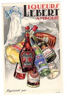 Publicité Avis De Passage Liqueurs Lebert Amboise Alcools - Advertising