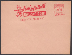 FRANCE - 1968 - Empreinte Test De Machine C42602  - Publicité - Advertising - Werbung - Cinéma - Balzac 001 - EMA (Printer Machine)