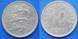 ESTONIA - 10 Senti 1996 KM# 22 Kroon Coinage (1991- 2010) - Edelweiss Coins - Estonia