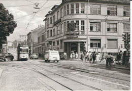 Nordhausen, Karl-Marx-Straße / Arnoldstraße 1971, Straßenbahn, PKW, DDR-Foto-AK, Nicht Gelaufen - Tramways