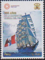 PERU, 2021, MNH, FLAGS, SHIPS, PERUVIAN NAVY,1v - Ships