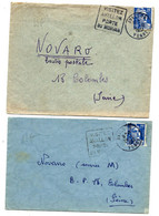 1951/1952 - DAGUIN > AVALLON Porte Du Morvan Sur 2 Enveloppes - 1921-1960: Modern Period