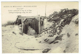 Ruines De WESTENDE 1914-18 - Couloir Souterrain Le Long De La Plage - Underground Passage Along The Shore - Westende