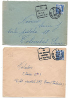 1951 - DAGUIN > EU - Château - Forêt > Sur 2 Enveloppes - 1921-1960: Modern Period