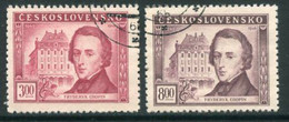 CZECHOSLOVAKIA 1949 Chopin Death Centenary Used.  Michel 581-82 - Usati