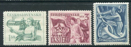 CZECHOSLOVAKIA 1949 Communist Party Congress MNH / **.  Michel 575-77 - Nuevos