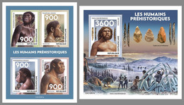 CENTRALAFRICA 2021 MNH Prehistoric Humans Prähistorische Menschen Humains Prehistoriques SET - OFFICIAL ISSUE - DHQ2144 - Prehistoria