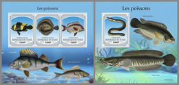 CHAD 2021 MNH Fishes Fische Poissons M/S+S/S - OFFICIAL ISSUE - DHQ2144 - Fische