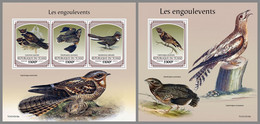 CHAD 2021 MNH Nightjars Nachtschwalben Engoulevents M/S+S/S - OFFICIAL ISSUE - DHQ2144 - Zwaluwen