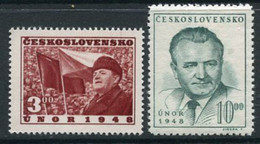 CZECHOSLOVAKIA 1949 Revolt Of 1948 MNH / **.  Michel 564-65 - Ungebraucht