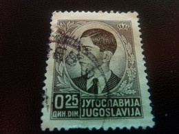 Roi Pierre II - Val 0.25 Din. - Gris - Oblitéré - Année 1940 - - Used Stamps