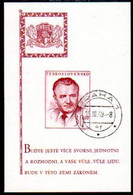 CZECHOSLOVAKIA 1948 Birthday Of Gottwald Block Used.  Michel Block 10 - Oblitérés