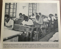 CAMEROUN  Lycee Genéral Leclerc YAOUNDE      Epreuves Du BACCALAUREAT  Photo 1950/1960   Documentation Photographique - Cameroon