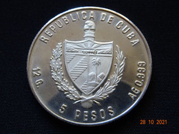 République De CUBA, 5 Pesos En Argent, XIV èmes Olympiades D'hiver De SARAJEVO, 1984, Fleur De Coin - Otros – América