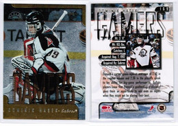 DOMINIK HASEK---DONRUSS LEAF "Gamers" 1997-98 (NHL--3-7) - 1990-1999