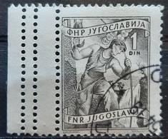 INDUSTRY-1 DIN-ELECTRIC-ERROR-TRIPLE PERFORATION-RARE-YUGOSLAVIA-1952 - Ongetande, Proeven & Plaatfouten