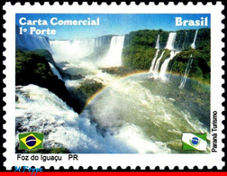 Ref. BR-3133-DP BRAZIL 2010 - FOZ DO IGUACU, WATERFALLS, , DEPERSONALIZED MNH, CITIES 1V Sc# 3133 - Sellos Personalizados