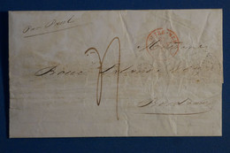 AE10  CHILE VALPARAISO  BELLE LETTRE RARE  1845  POUR  BORDEAUX FRANCE + + AFFRANCH. INTERESSANT - Cile